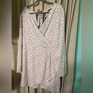 Floral Print Wrap Dress